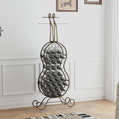 Soporte para botellas de vino de metal FocusOnHome miniatura 2