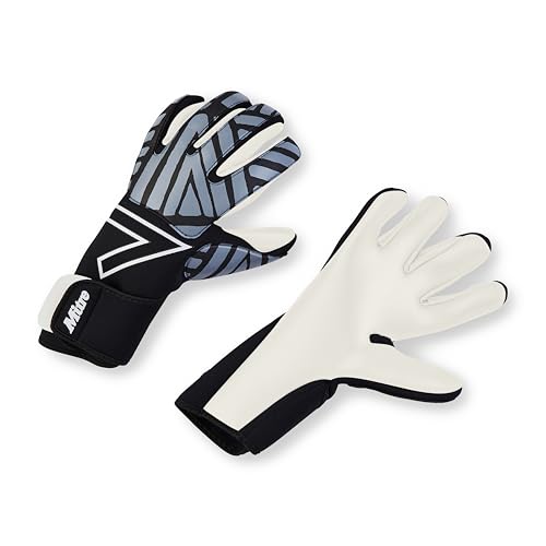Mitre Impel Goalkeeper Gloves | Shock Absorption | Extra Grip Black/Grey Size 9