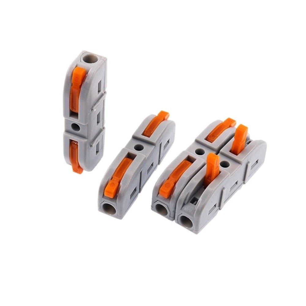 Connettore del filo 50 pezzi 28-12AWG Quick Connect Giunzione elettrica, Kit di connettori for cavi a leva, for a spinta rapida