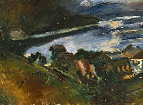 Lienzo de Lovis Corinth Lago Walchen al chiaro di luna cuadro decorativo para dormitorio 60x90cm