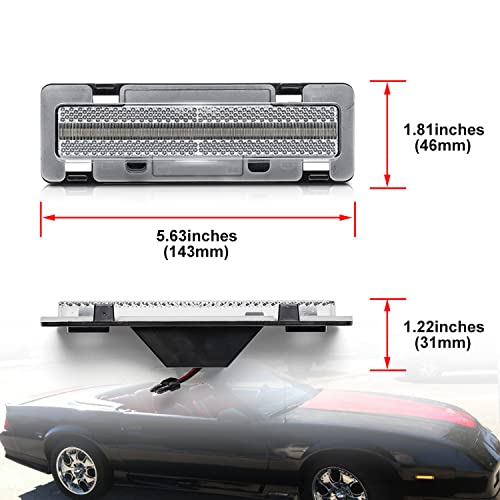 Nslumo Led Front Side Marker Lights Replacement For 82-92 Chevy Camaro Euro Clear Lens Amber Led Bumper Side Signal Parking Marker Light Assembly Replace Oem Sidemarker Lamps #TOP5