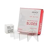 Swift Microscope Slides Kit with 72 Pre-Cleaned Blank Slides and 100 Glass Coverslips, Ground Edges