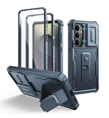 Dexnor Samsung Galaxy S26 Plus�p �P�[�X - �X���C�h�������J�����J�o�[����ʕی�t�B�������L�b�N�X�^���h�t�� �w�r�[�f���[�e�B�ϏՌ� ��� �t���{�f�B�o���p�[�ی�P�[�X(�u���[)