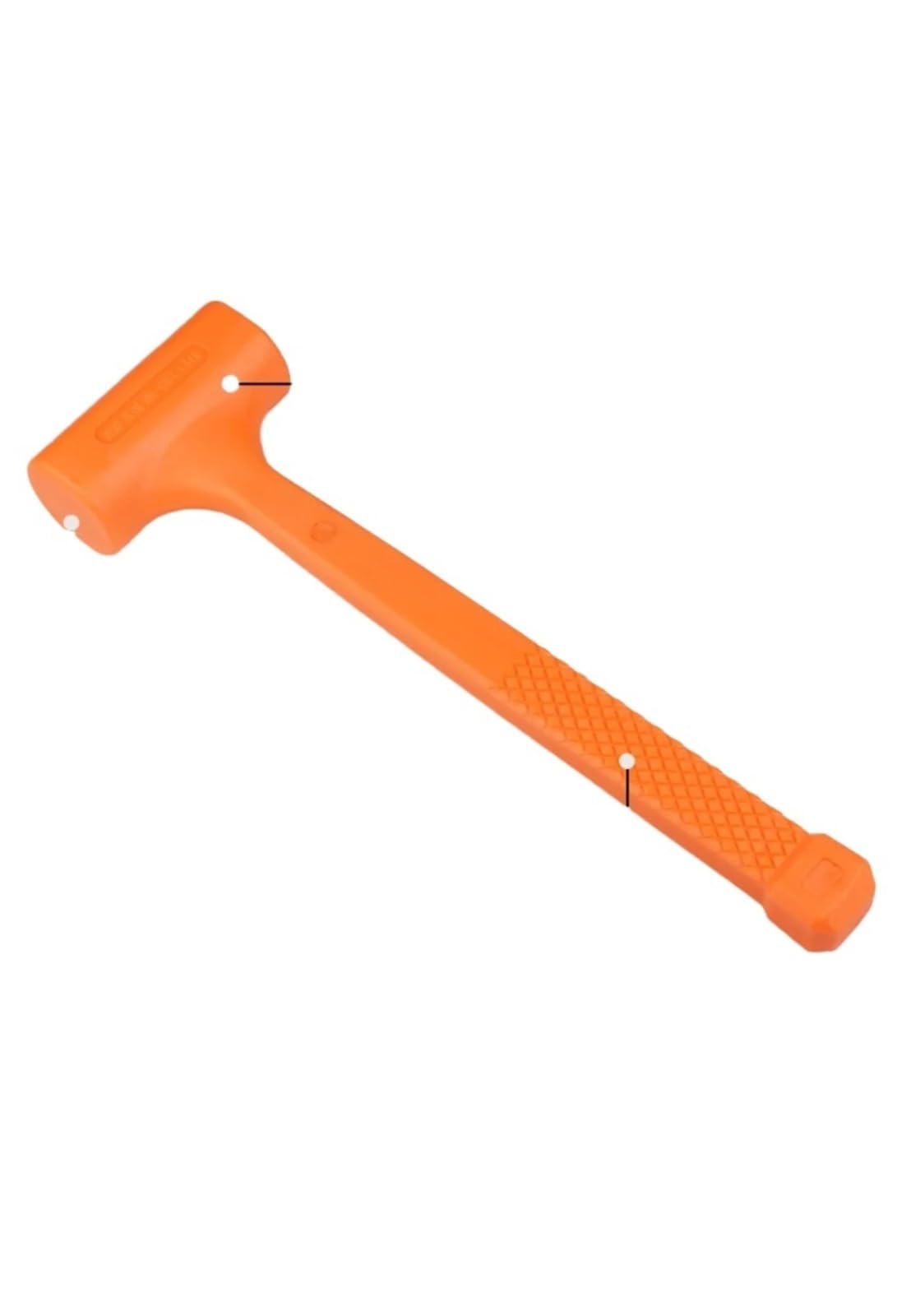 Mazas De Goma Martillo Unicast de goma silencioso suave naranja mazo golpe muerto 0,5-4LB instalar suelos madera multifuncionales