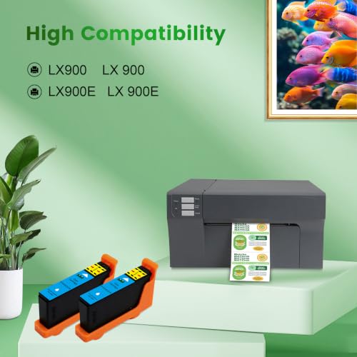 Yongairuink Cartouche d'encre compatible Primera 53422 pour imprimante Primera LX900 LX 900 LX900E LX 900E (2 cyan) – vue 6