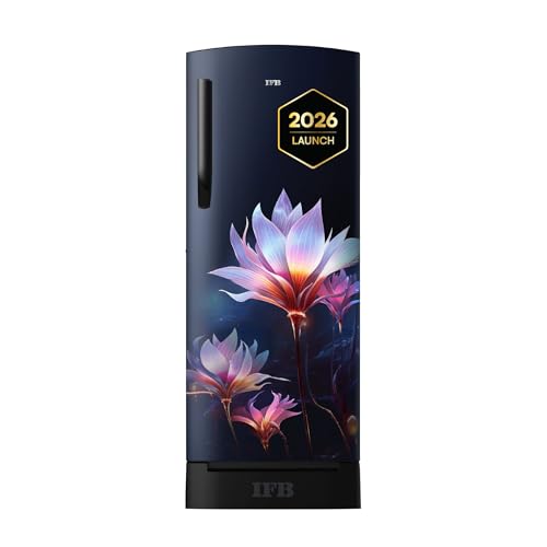 IFB 206L 5 Star Advanced Inverter Direct-Cool Single Door Refrigerator with 30 Hrs Cooling Retention, Big Vegetable Box, 4 Year Super Warranty & Base Stand (2026, IFBDC-232EYBPED, Paradise Dream Blue)