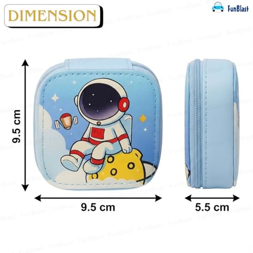 Image of FunBlast Space Coin Pouch for Kids - Cute Cartoon Design Mini Purse, Multipurpose Coins Pouch, Small Zipper Wallet for Kids & Girls, Kawaii Coin Bag (Multicolor)