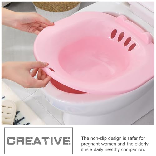 Healvian Sitz Bath for Toilet Seat,Sitz Bath for Hemorrhoids,Postpartum Care Sitz Bath,Reusable Care Basin,Sitz Baths Salts Bowl,Hip Bath Basin,Postpartum Care Tub Hip Bath Bowl,Toilet Seat Tub