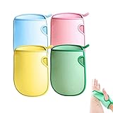 4PCS Superweicher Peeling-Badehandschuh,Peeling-Duschhandschuhe,tiefer Peeling-Handschuh zum Entfernen abgestorbener Haut,doppelseitig Peelinghandschuh Für Peeling Körper,schmerzfrei für die Haut
