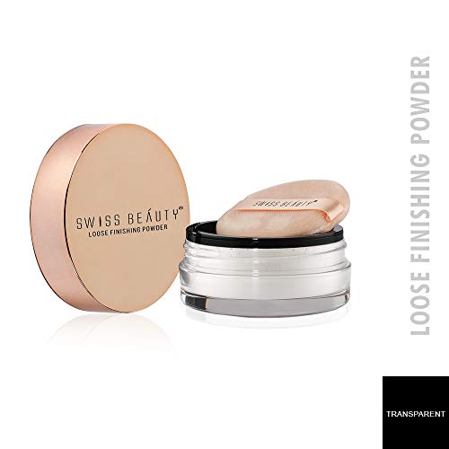 Image of Swiss Beauty Ultra Fine Loose Finish Powder, Face Makeup, Shade-06 Transparent, 8gm