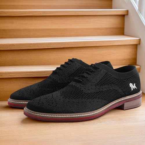 Image of Neeman's The Oxford Knits Sneakers for Mens | Breathable Recycled Knit with PU Tongue Comfortable & Flexible EVA Sole