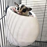 IYOIYA フクロモモンガ ポーチ 夏 陶器 ハウス 家 ひんやり 涼感 モモンガ 寝袋 寝床 家 ベッド 吊り下げ 小動物 暑さ 対策 熱中症 2匹 大きめ ケージ ゲージ 取付け 固定 L