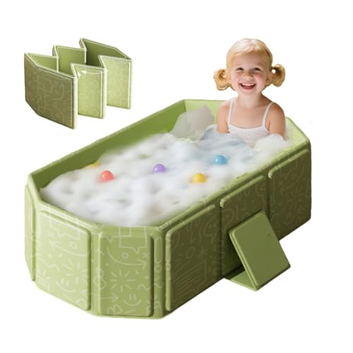 WRQIOO Vasca da bagno per bambini, grande, pieghevole, per la casa o in viaggio
