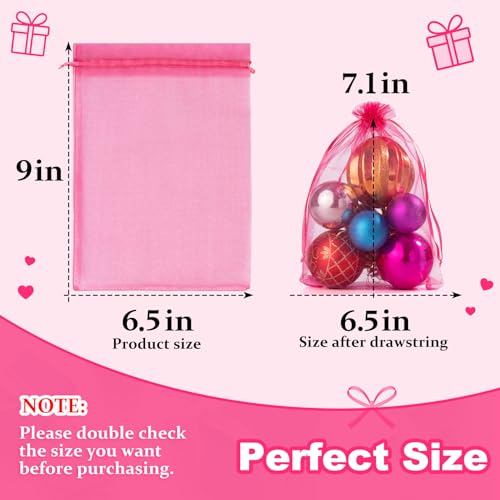 Image of Crweety 50 Pack 6x9 Inch Assorted Color Organza Bags, Vibrant Mix of 10 Colors Mesh Gift Bags for Wedding Favors, Birthday Party Favor, Treat, Candy Jewelry Sachet Packaging & Graduation Gifts