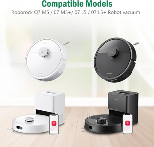 Image of Replacement Parts for Roborock Q7 M5 /Q7 M5+ /Q7 L5 /Q7 L5+ Robot Vacuum Kit, 1 Main Brush, 4 Side Brush, 4 Hepa Filter, 4 Mop Pads, 4 Dust Bags, 1 Cleaning Tool, 1 Screwdriver