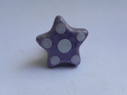 IndianShelf 4 Pack Purple Dotted Star Ceramic Drawer Knobs for Kitchen Cabinet Knobs Door Pulls Decorative Dresser Luxury Decor Upgrade (B06VVKMMPX) Amazon Price History, Amazon Price Tracker
