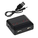 3.7V Lipo バッテリー 4 で 1 充電器 USB E010 H31 Syma X5SW X5C X5HW X5UW/UDI クアッドコプター W LED 表示 4 で 1 USB 充電器
