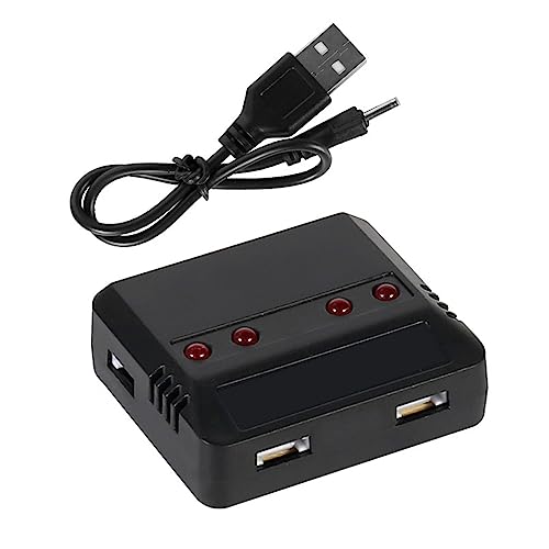 Batería Lipo de 3,7 V 4 en 1, cargador USB para cuadricóptero E010 H31 Hubsan X4 Syma X5SW X5C X5HW X5UW/UDI con LED RC indicado