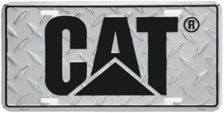 CAT License Plate Caterpillar Aluminum Diamond