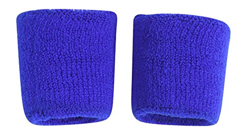 Terry Cloth 2 Pair (4 pieces) Wristbands, Royal