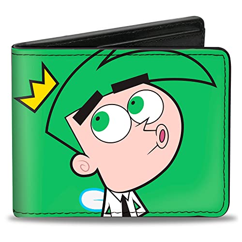 Buckle-Down Men's Nickelodeon Wallet, Bifold, The Fairly OddParents Cosmo and Wanda Poses, Vegan Leather, 4.0