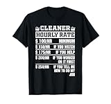 Tarifa por hora de limpieza para ama de llaves Camiseta
