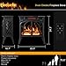 Electactic 24Inch Electric Fireplace Stove , Free-Standing Infrared Fireplace Stove, Controllable 3D Flame, 4 Variable Flame&Log Colors, 1500w, 5100BTU, Black (S230B-BLACK), 23.5