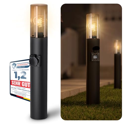 Lampe d'extérieur avec prise et ampoule E27 extra chaud SSC-LUXon VARDA