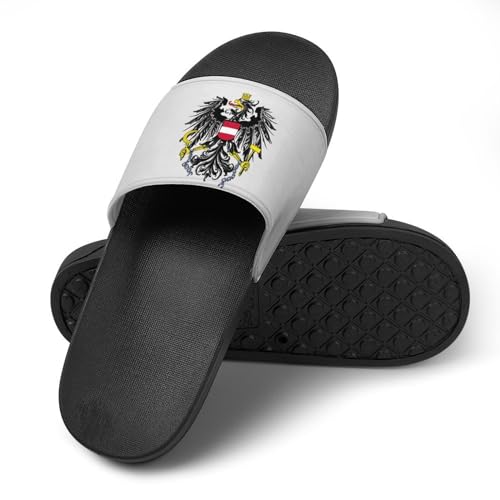 Coat of Arms of Austria Vienna Ea-gles Non Slip Slides Sandals for Women Men Quick Drying Shower Shoes for Bathroom Pool Beach4