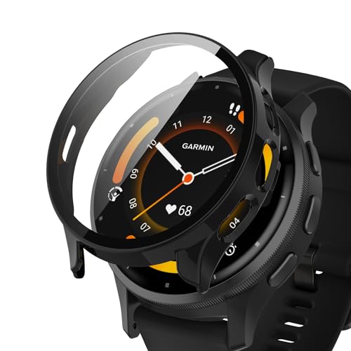 AiMaoo Garmin Venu 3 Ή P[X KXtB ی Jo[ d|PCf ̉ ϏՌ h~ ϐFh~ SʃJo[ Sʕی X}[gEHb` Garmin Venu 3 p (ubN)
