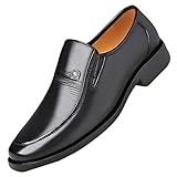 hochwertige Sohle FUNPLUS Herren Formale Schuhe Moderne Klassische Slip-On Lederschuhe Bequeme Abendschuhe Herren Low-Top Business-Schuhe