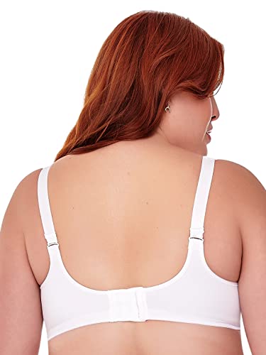 Ilusion 7306 - Women's Full Coverage Wireless U-Back Bra - White, 38C #TOP7
