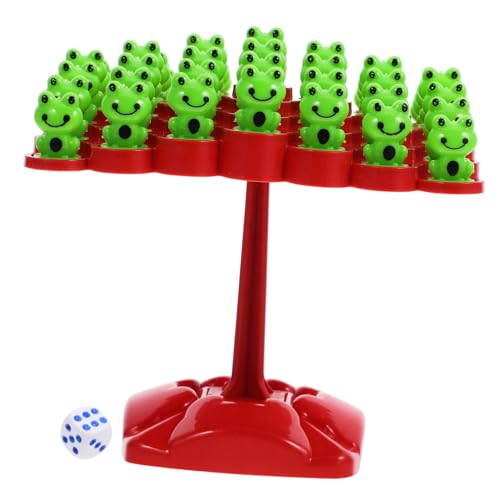 HEMOTON Interaktives Frosch Balance Spiel Familien brettspiel Montessori Desktop Balance Spiel für Spieler Strategisches Denkspiel und Geschicklichkeitsspiel