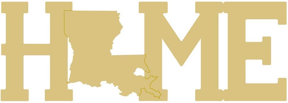 Home Louisiana Cutout Unfinished Wood Home Decor Mardi Gras Bourbon Street Door Hanger MDF Shape Canvas Style 2