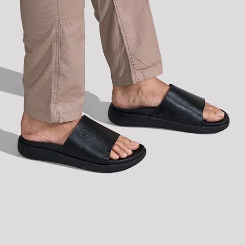 Image of Neeman's PureWhoosh Slides for Men | Lightweight Slip-On with Cushioned Footbed & Arch Support | Soft Strap, Grippy Sole & All-Day Comfort