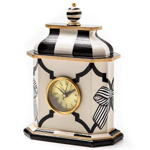 Image of MACKENZIE-CHILDS Desk Clock, Pretty as a Bow