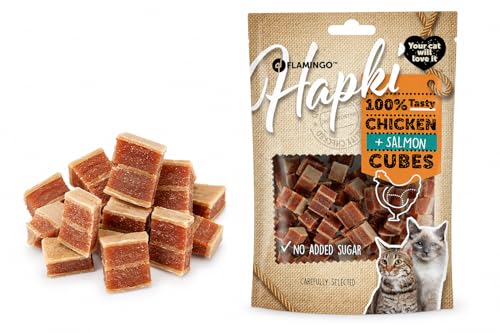 Friandises Hapki Petits Blocs avec Poulet & avec Saumon 50gr. - sans sucres ajoutés