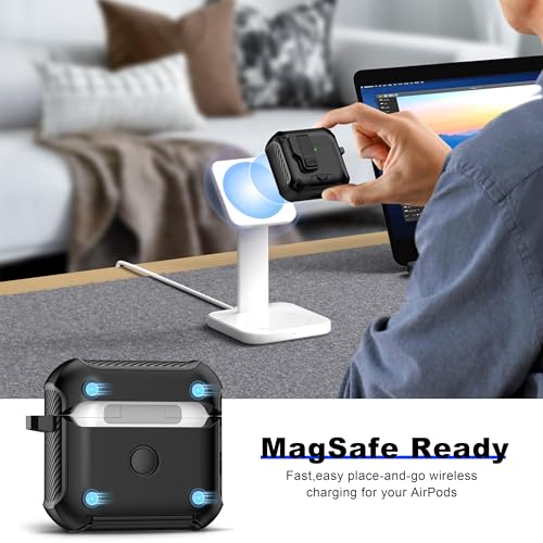 Image of RFUNGUANGO for AirPods 5 /4 Case (2026 /2024) with Lock, Black