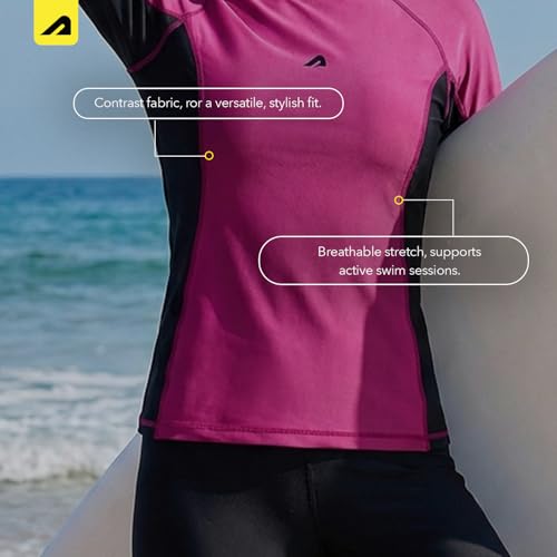 Image of Boldfit Swimming Tops for Women Swimming Suit Costume Stretchable Swim Top for Women