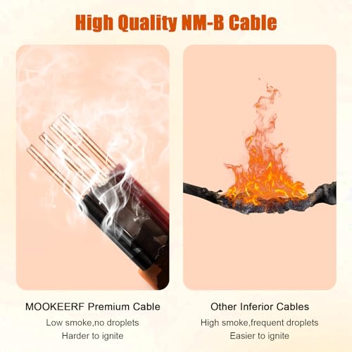 Image of 10 /3 Wire with Ground - 25FT 10 Gauge NM-B Non-Metallic Sheathed Cable 100% Pure Copper 10 AWG 3 Conductor Residential Indoor Wire for Outlets, Switches, Other Loads and Lighting Wiring Projects etc.