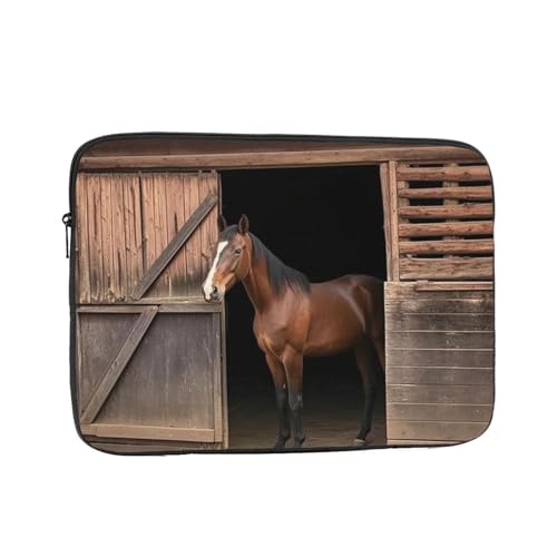 Barn Horse �m�[�g�p�\�R���P�[�X�ATSA���b�v�g�b�v�X���[�u�ϏՌ��ی�m�[�g�u�b�N�P�[�X�h���R���s���[�^�[�L�����[�J�o�[, �u���b�N///�z���C�g, 10 inch