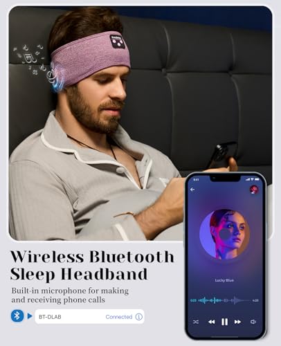 Image of Perytong Sleep Headphones Bluetooth 5.4, Wireless Sleep Headphones with HD Stereo Speakers for Side Sleepers, Breathable & Sweat-Proof Sports for Sleeping Running Yoga Travel Meditation