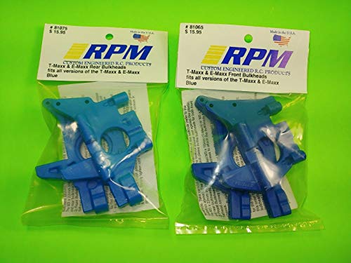 RPM 81065 Front 81075 Rear Blue Bulkheads 2.5 3.3 .15 T-maxx