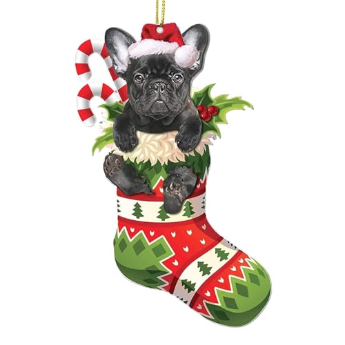 Schwarze Christbaumspitze 28 Lustiger Weihnachtsbaumschmuck für Hundeliebhaber, Geschenkidee,...