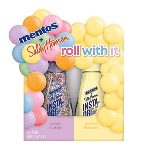 Sally Hansen Insta-Dri Nail Polish Set! Includes Cutie Fruitie And You're The Zest! High Shine and Fast Dry Nail Polish! One Stroke, One Coat & You're Done! (Roll With It)