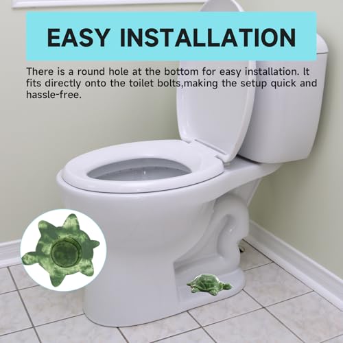 2 PCS Turtle Toilet Bolt Covers, Decorative Toilet Bolt Covers, Cute Bathroom Decor, Fun Themed Gadgets, for Home Bathrooms, Hotels, Offices, Public Restrooms (Green) - Image 5