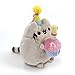GUND Pusheen Snackable Birthday Cupcake Cat Plush Stuffed Animal Backpack Clip, Gray, 5