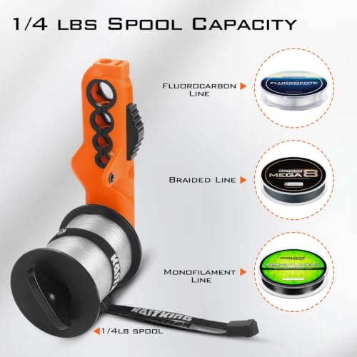 Image of KastKing Kalibrate Fishing Line Spooler, Line Counter & 5 inch Braid Scissors | No Line Twist, Easy to Use, Fits Spinning & Baitcasting Reels, Durable Polymer, Fishing Gears and Gifts for Men