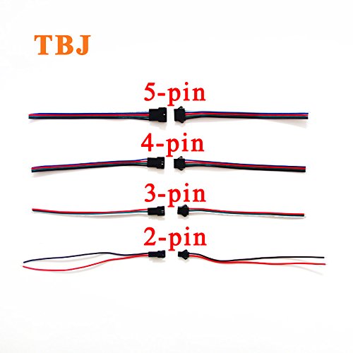 Wiring Connecting Terminals 50Pair/lot 2pin 3pin 4Pins 5pin Male Female RGB Wire Connector Cable for SMD 3528 5050 LED Lights - (Pins: 3pin)