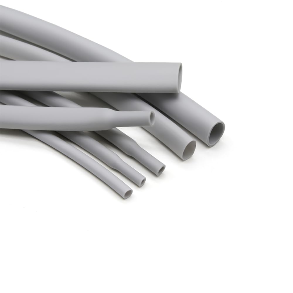 Easyhaha 2M Gray Flexible Silicone Rubber Heat Shrink Tubing 1.7:1 0.8 1 1.5 2 2.5Mm To 20Mm High Temperature Resistance 200℃ (Size : 1.5Mm, Color : )
